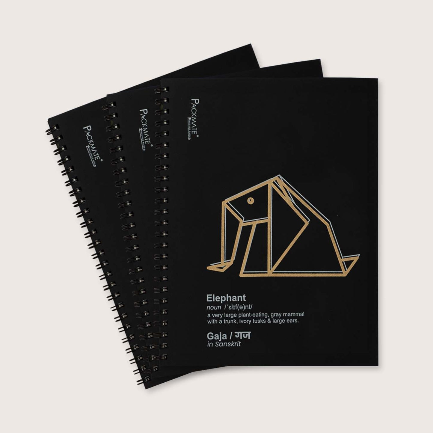 Packmate Spiral Notebook - Ruled (Pack of 3)  Made From 100% Recycled Paper