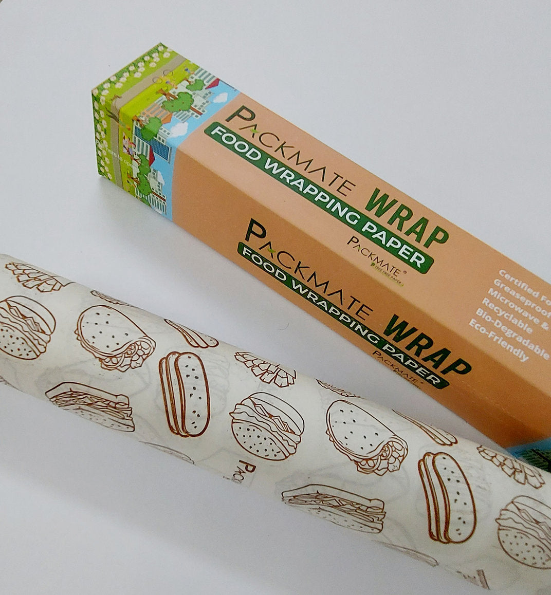 Packmate Wrap - Greaseproof Food Wraping Paper, 20 Meter Roll (Pack of 2)