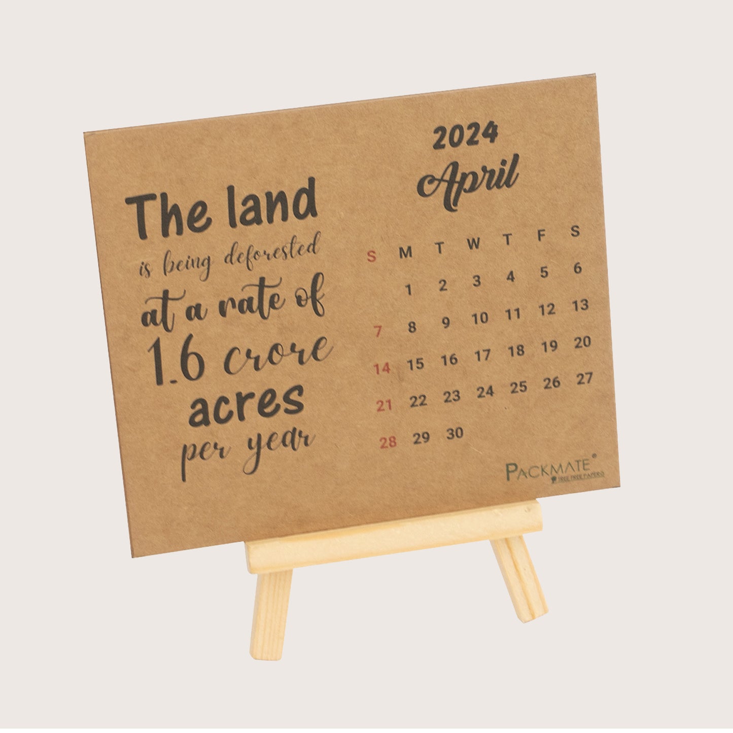 Packmate Calendar (Pack of 2)  Made From 100% Recycled Paper