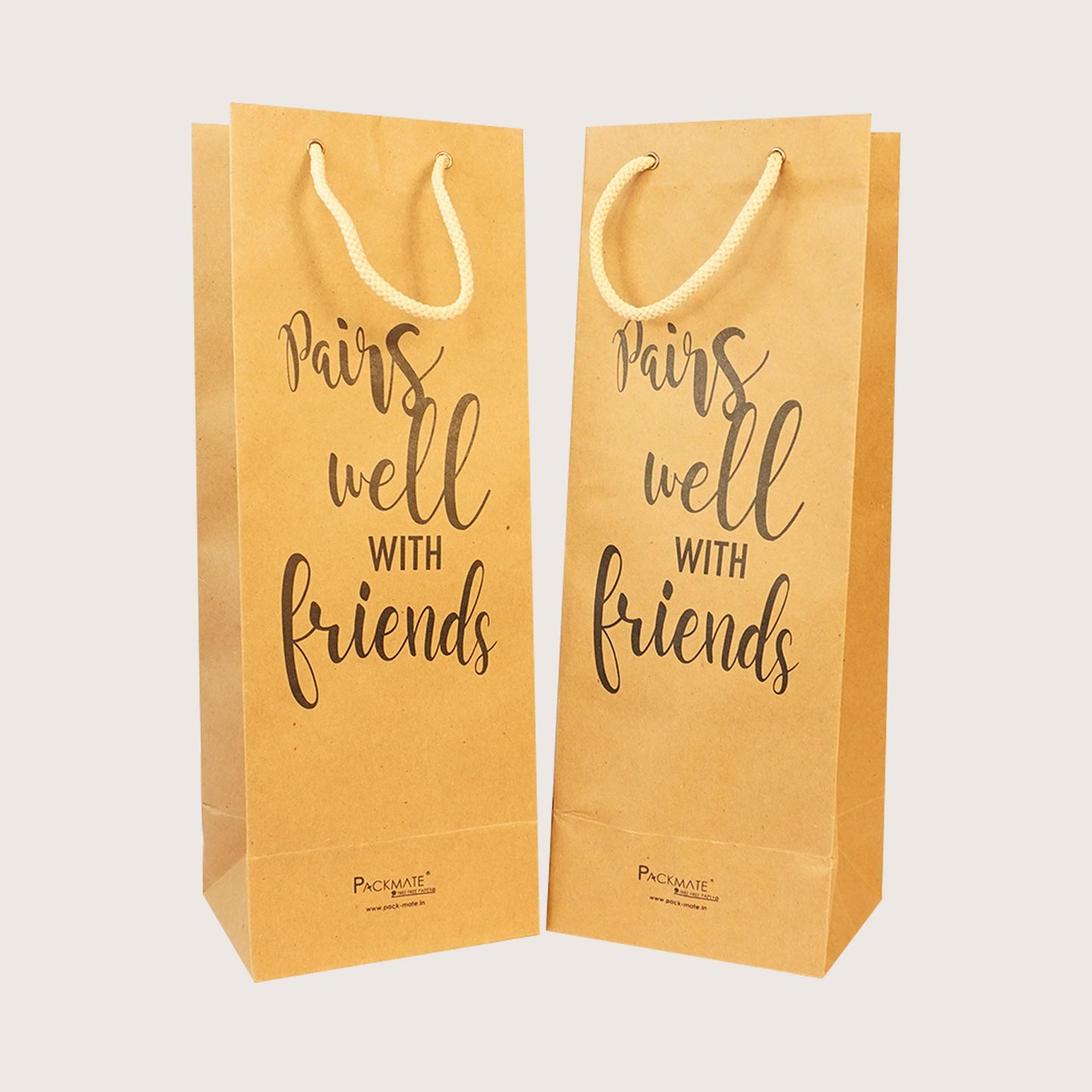 Packmate Wine Bag (Pack of 5)  Made From 100% Recycled Paper