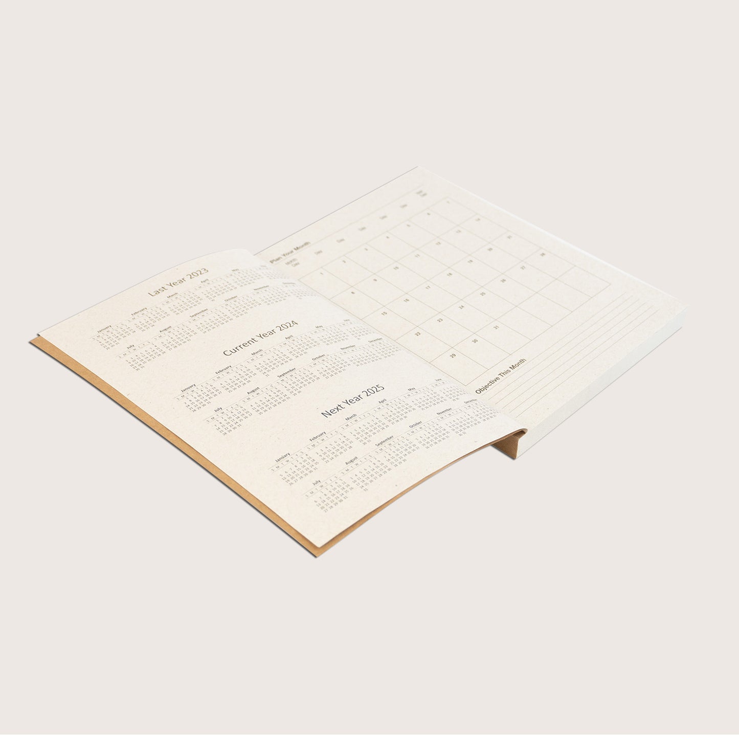 Packmate Diary with Calender and Month Planner (Pack of 2)  Made From 100% Recycled Paper