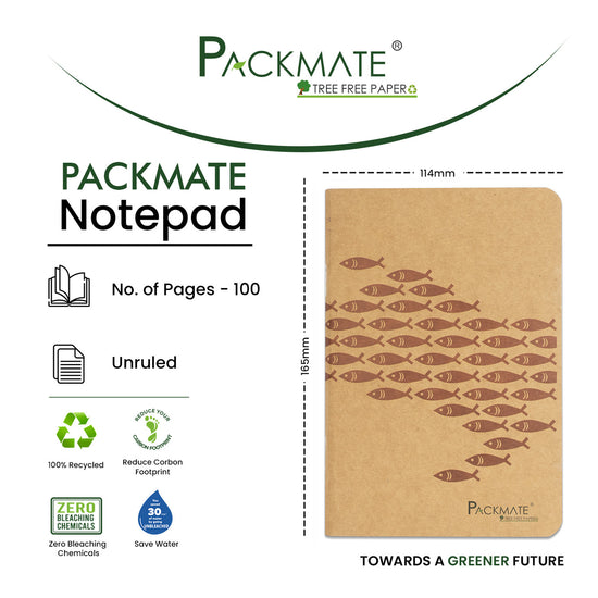 Packmate Notepad (Pack of 5)  Made From 100% Recycled Paper