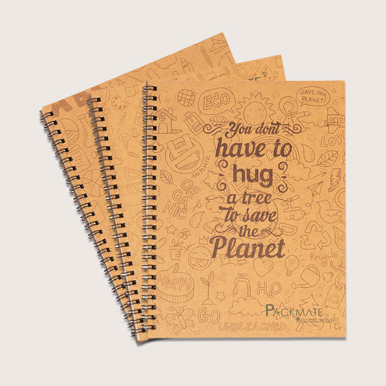 Packmate Spiral Notebook - (Pack of 5)  Made From 100% Recycled Paper