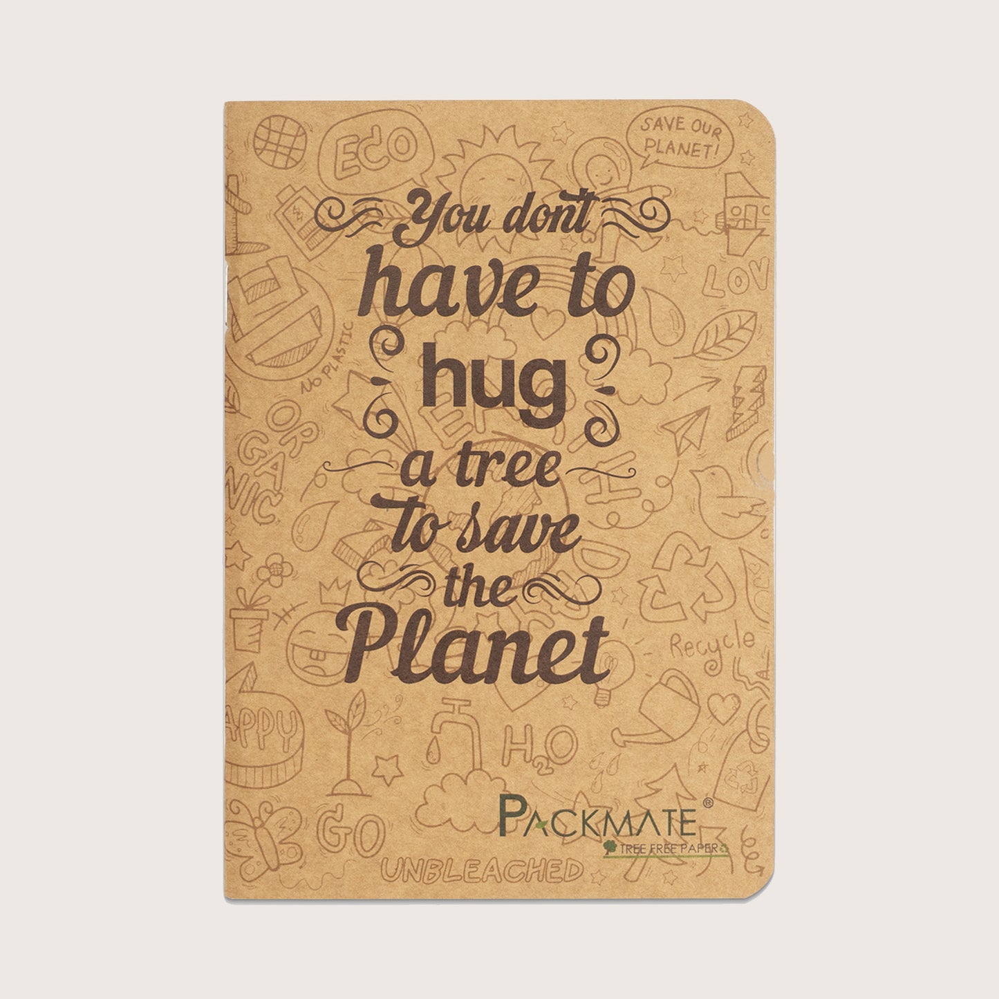 Packmate Unruled Notepad (Pack of 5)  Made From 100% Recycled Paper