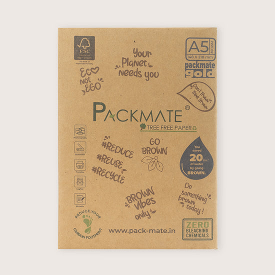 Packmate A5 Copier Combo (1 Silvercote + 1 Gold)  Made From 100% Recycled Paper