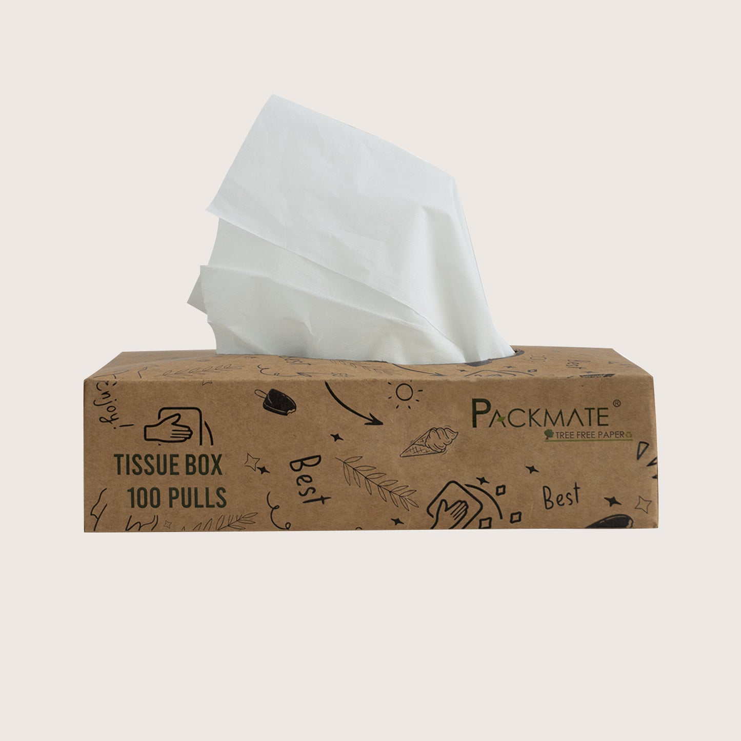 Packmate Tissue Paper Box | 100 N Pulls - Pack of 2