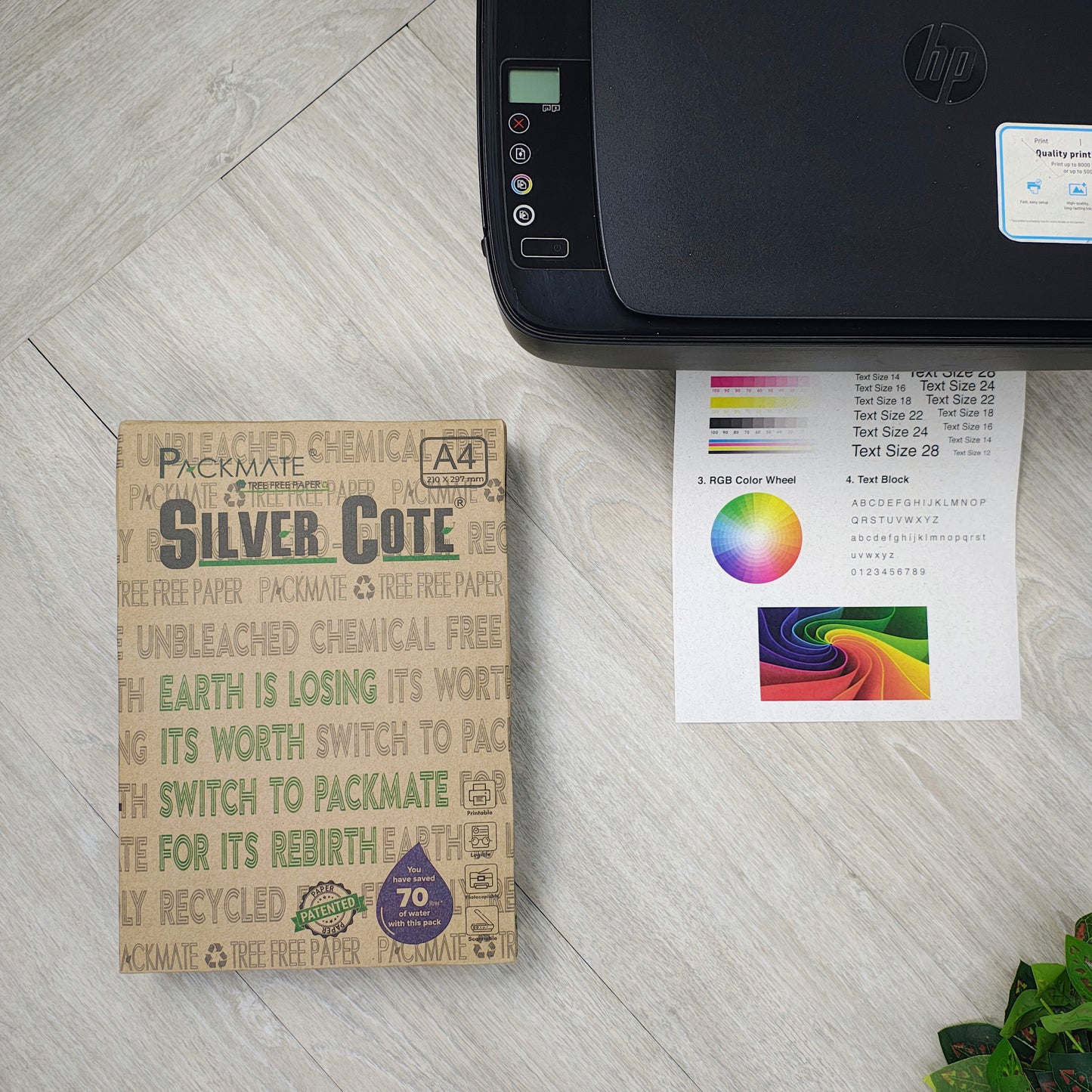 Packmate Silvercote A4 Printer Paper (100 Sheets) | High-quality paper made from 100% recycled materials | Ideal A4 paper ream for eco-friendly printing!