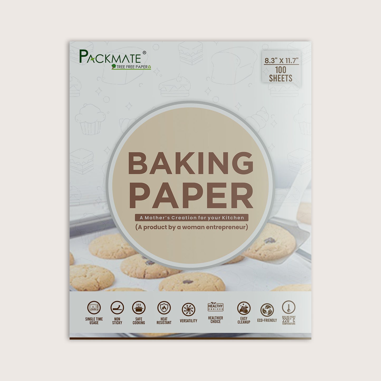 Packmate Baking Paper | 40 GSM | 100 Sheets