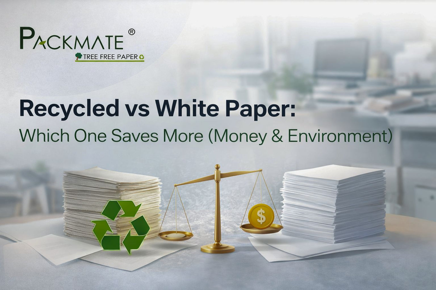 Recycled vs white paper comparison