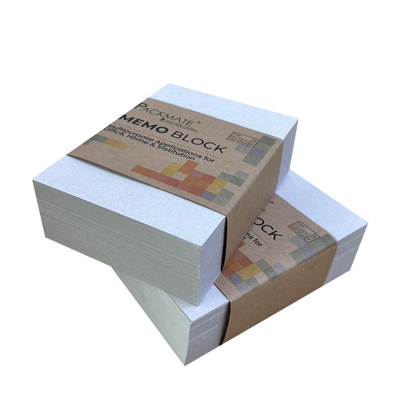 Packmate Memo Block (Pack of 5)  Made From 100% Recycled Paper