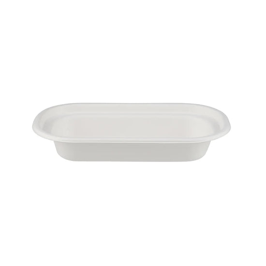 Packmate Biodegradable (450 ml ) Oval Container Base Only - Natural Disposable | Eco-Friendly & Compostable