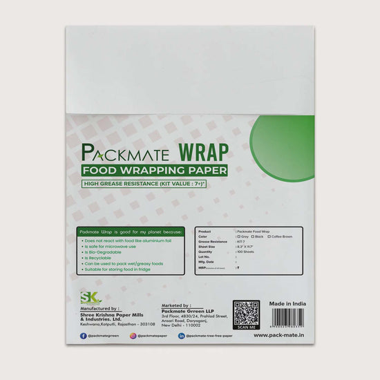 Packmate OGR Food Wrapping Paper Sheets ( Black) – Premium Quality for Safe & Hygienic Packaging