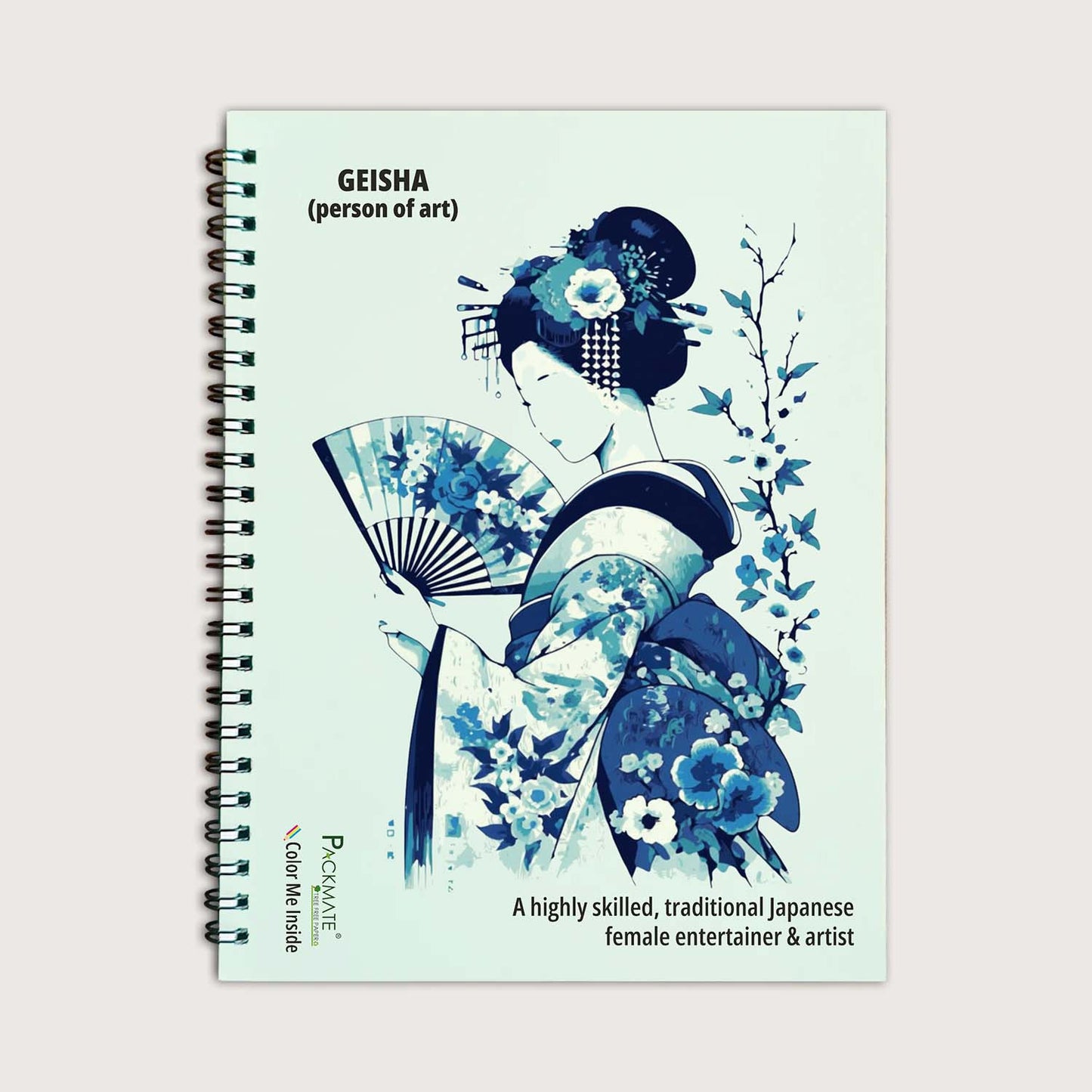 Packmate Geisha Wiro Book | 100 Pages | Ruled Made of 100% Recycled Paper