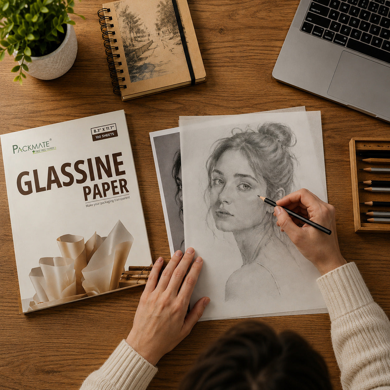 Packmate Glassine Paper, Tracing & Packing Paper - 100 Sheets