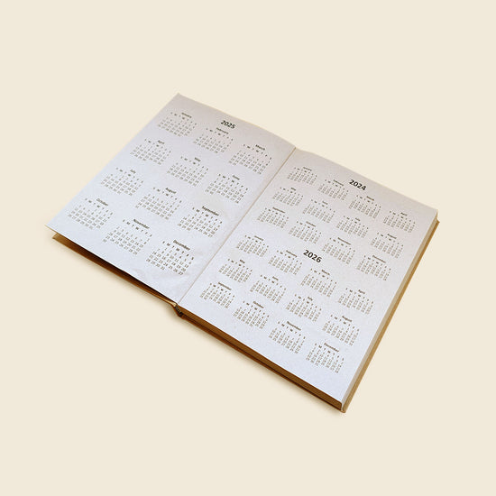 Packmate Eco-Friendly Diaries - Set of 2 | 2024-2026 Yearly Calendar, Monthly Planner, and Ruled Pages | Made from 100% Recycled Paper