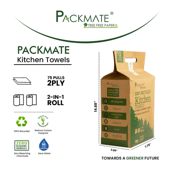 Packmate Kitchen Towels | Made From 100% Recycled Paper