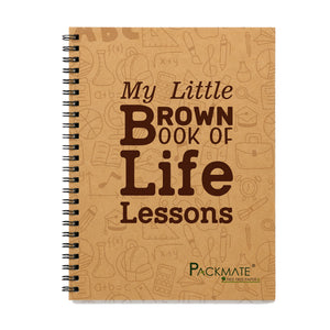 Packmate Spiral Notebook (Life Lessons Design) - Ruled Made of 100% Recycled Paper