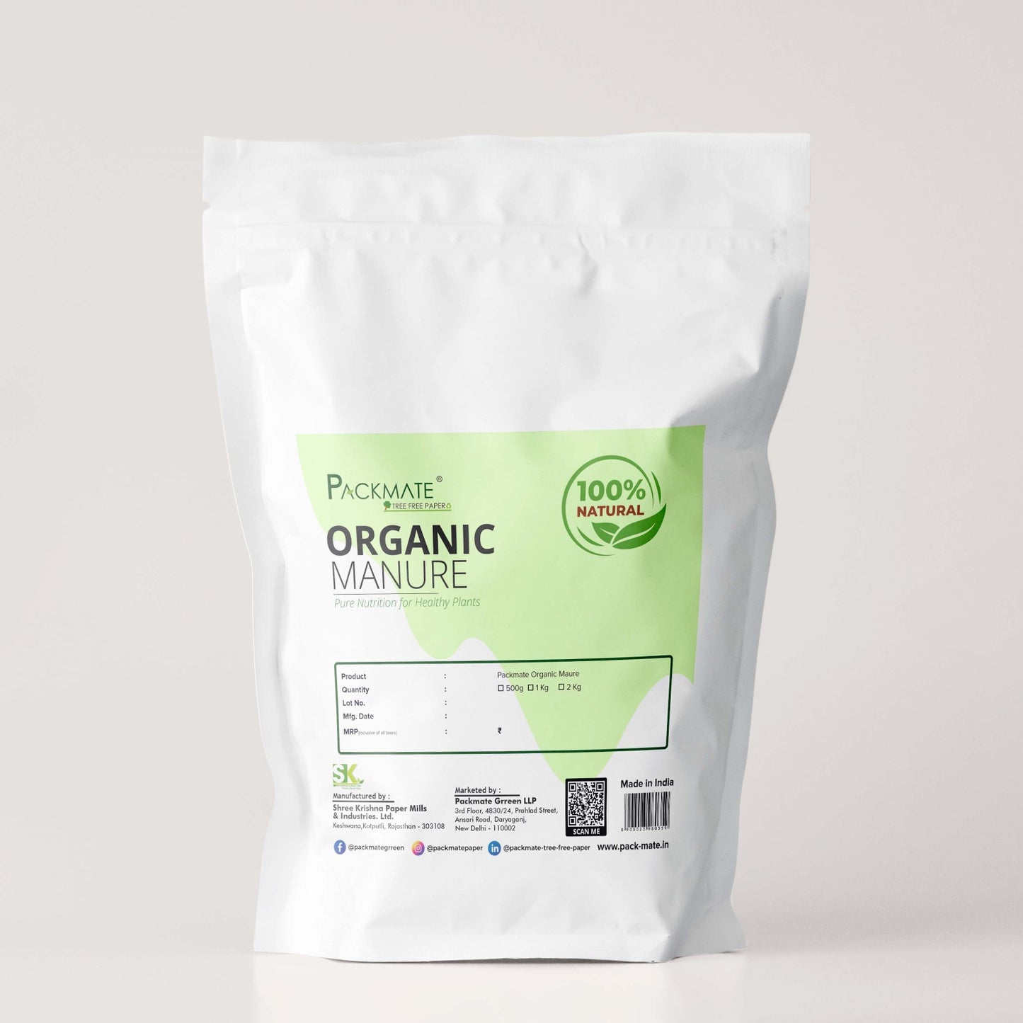 Packmate Organic Manure - Made from Organic Food Waste