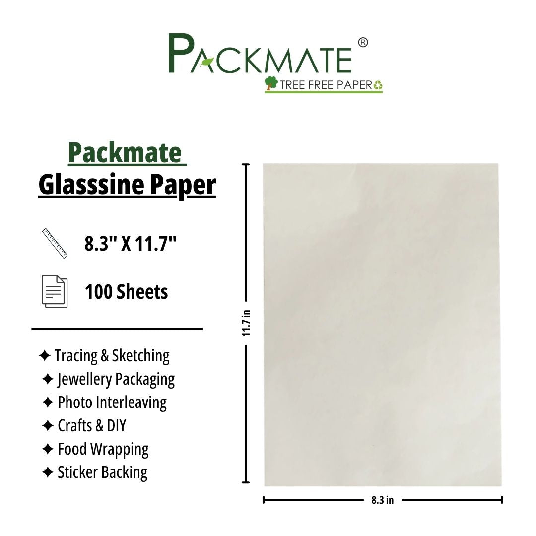 Packmate Glassine Paper, Tracing & Packing Paper - 100 Sheets