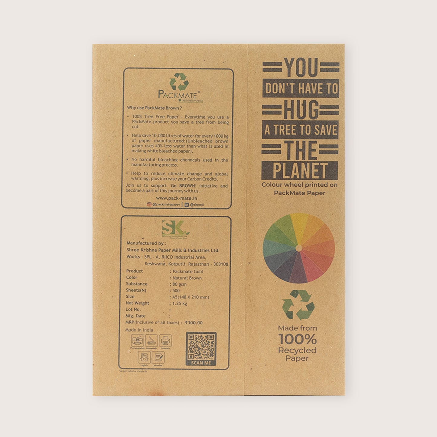 Packmate Gold Copier - A5, 1 Ream, 500 Sheet (Pack of 2)  Made From 100% Recycled Paper