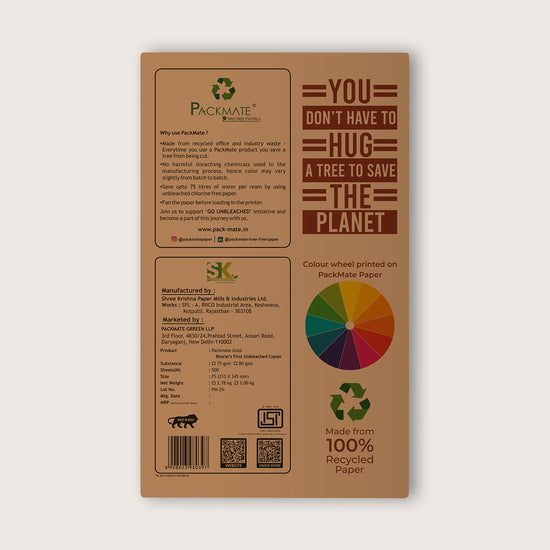 Packmate Gold Copier - FS, 1 Ream, 500 Sheet (Not Bright White) |  Made From 100% Recycled Paper