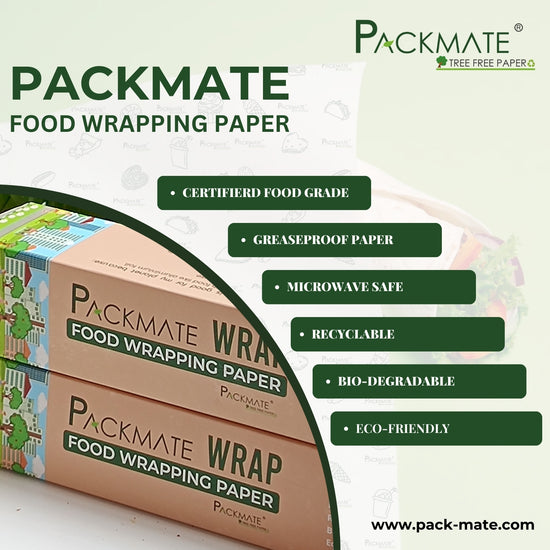 Packmate Wrap – fettdichtes Lebensmittelverpackungspapier, 20-Meter-Rolle (2er-Pack)
