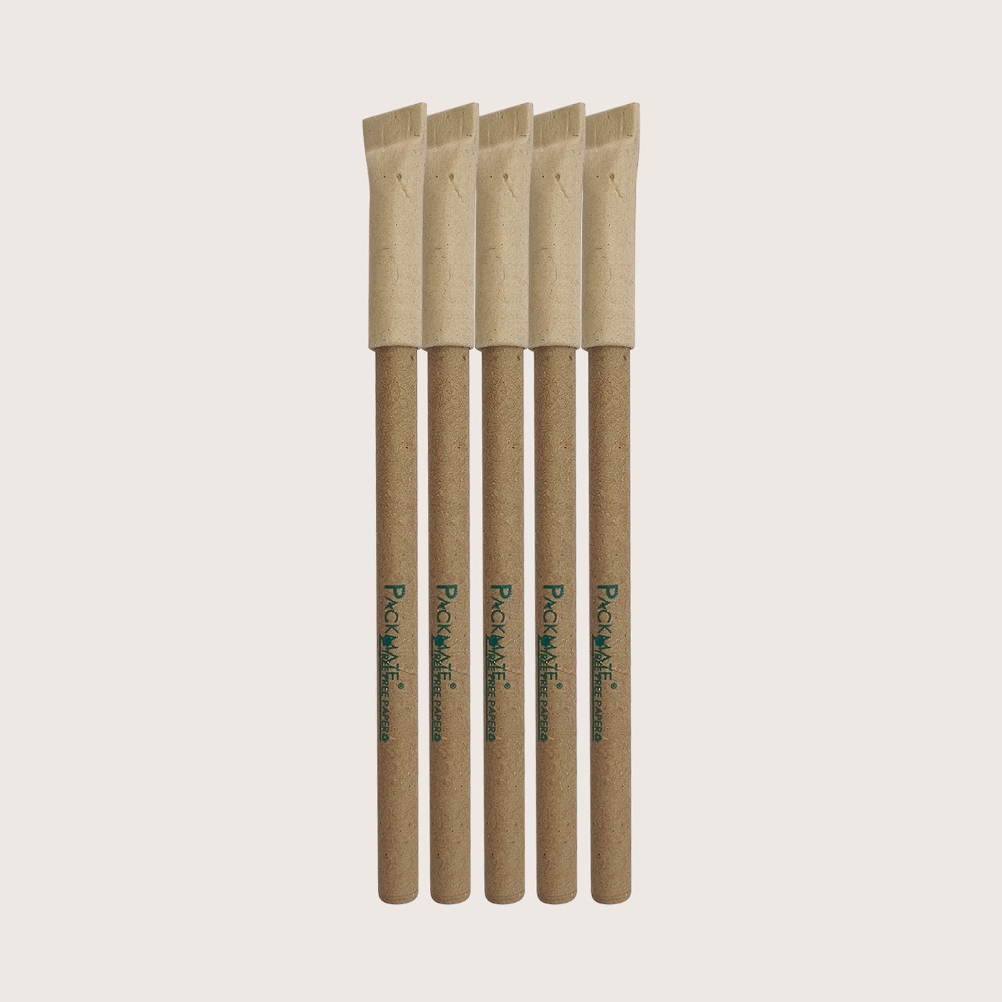 Packmate Recycled Paper Pens (Pack of 5)  Made From 100% Recycled Paper