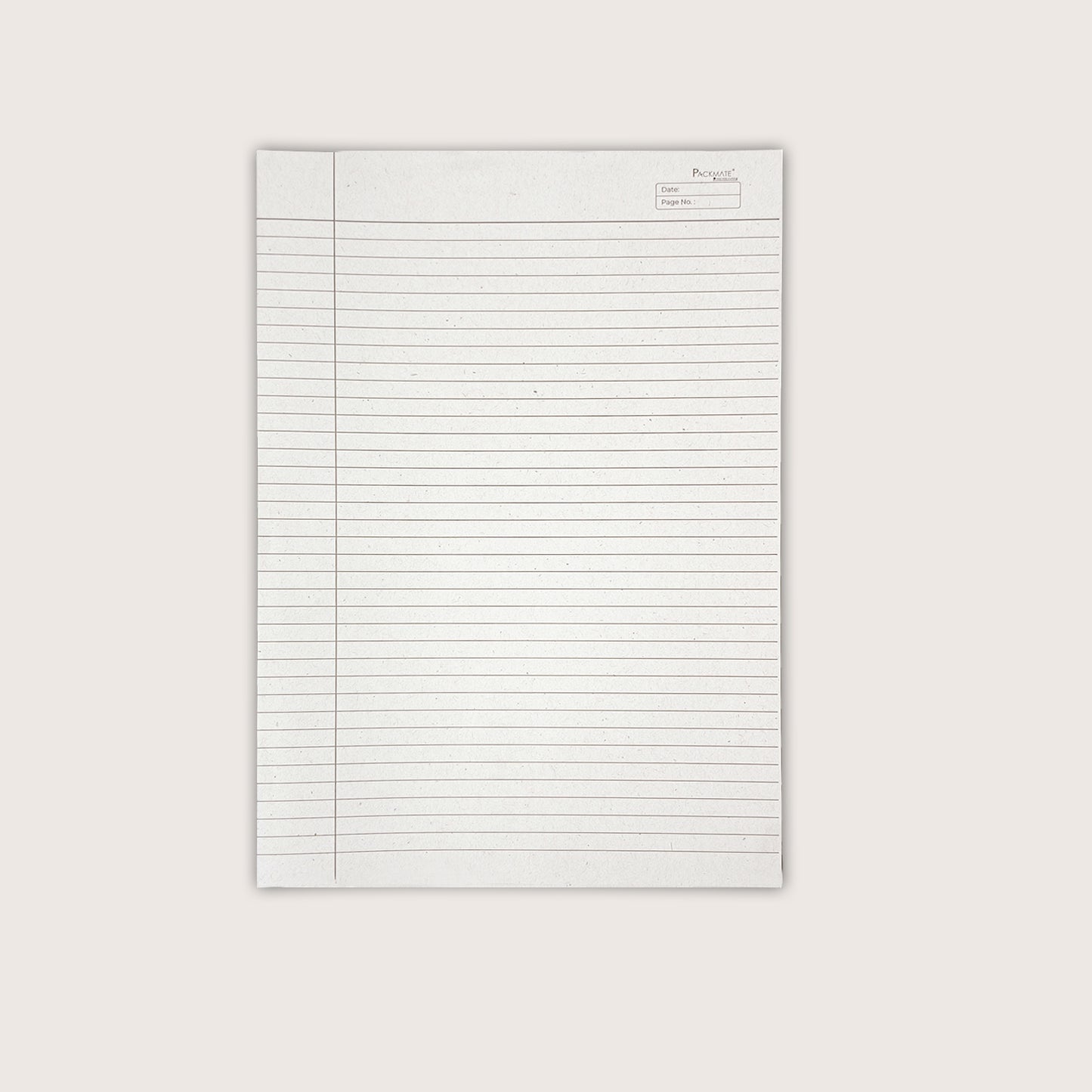 Packmate Unbleached Natural White Ruled A4 Project Sheets (Not Bright White) - 80 GSM, 100 Sheets