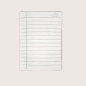 Packmate Unbleached Natural White Ruled A4 Project Sheets (Not Bright White) - 80 GSM, 100 Sheets