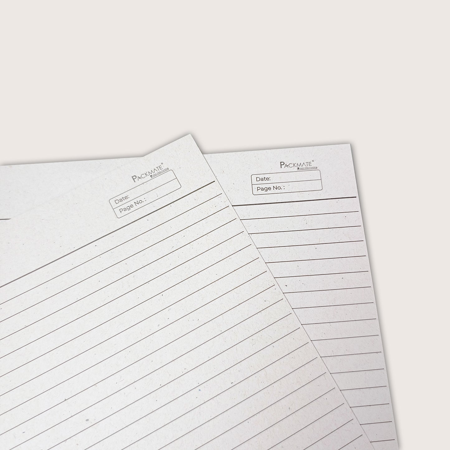 Packmate Unbleached Natural White Ruled A4 Project Sheets (Not Bright White) - 80 GSM, 100 Sheets