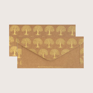 Packmate Shagun Envelope (Banyan Tree Design) - (Pack of 20)  Made of 100% Recycled Paper