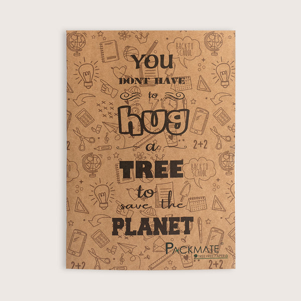 Packmate A4 Exercise Book (Hug a Tree Design) -  Ruled Made of 100% Recycled Paper
